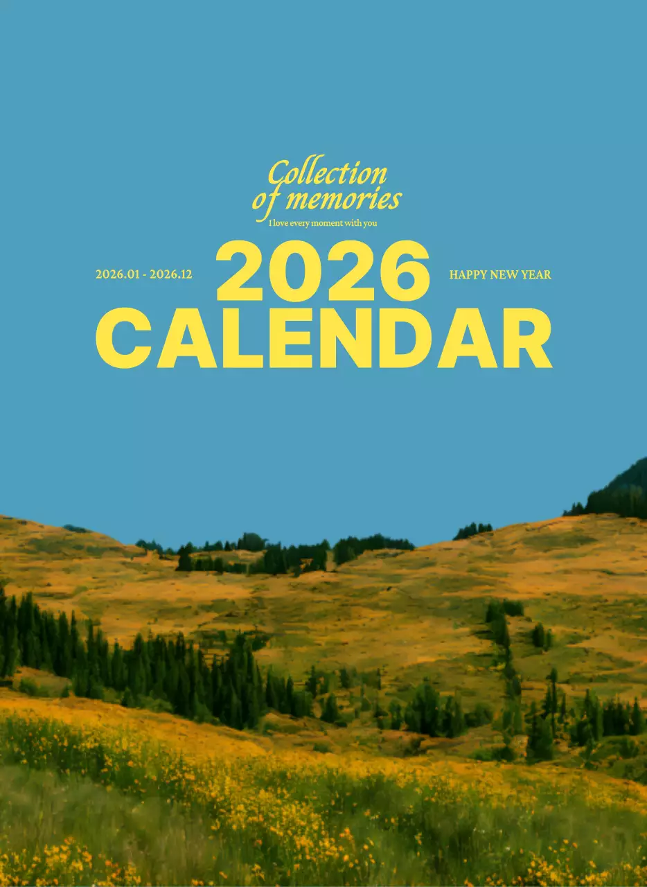 초록 심플 캘린더 달력