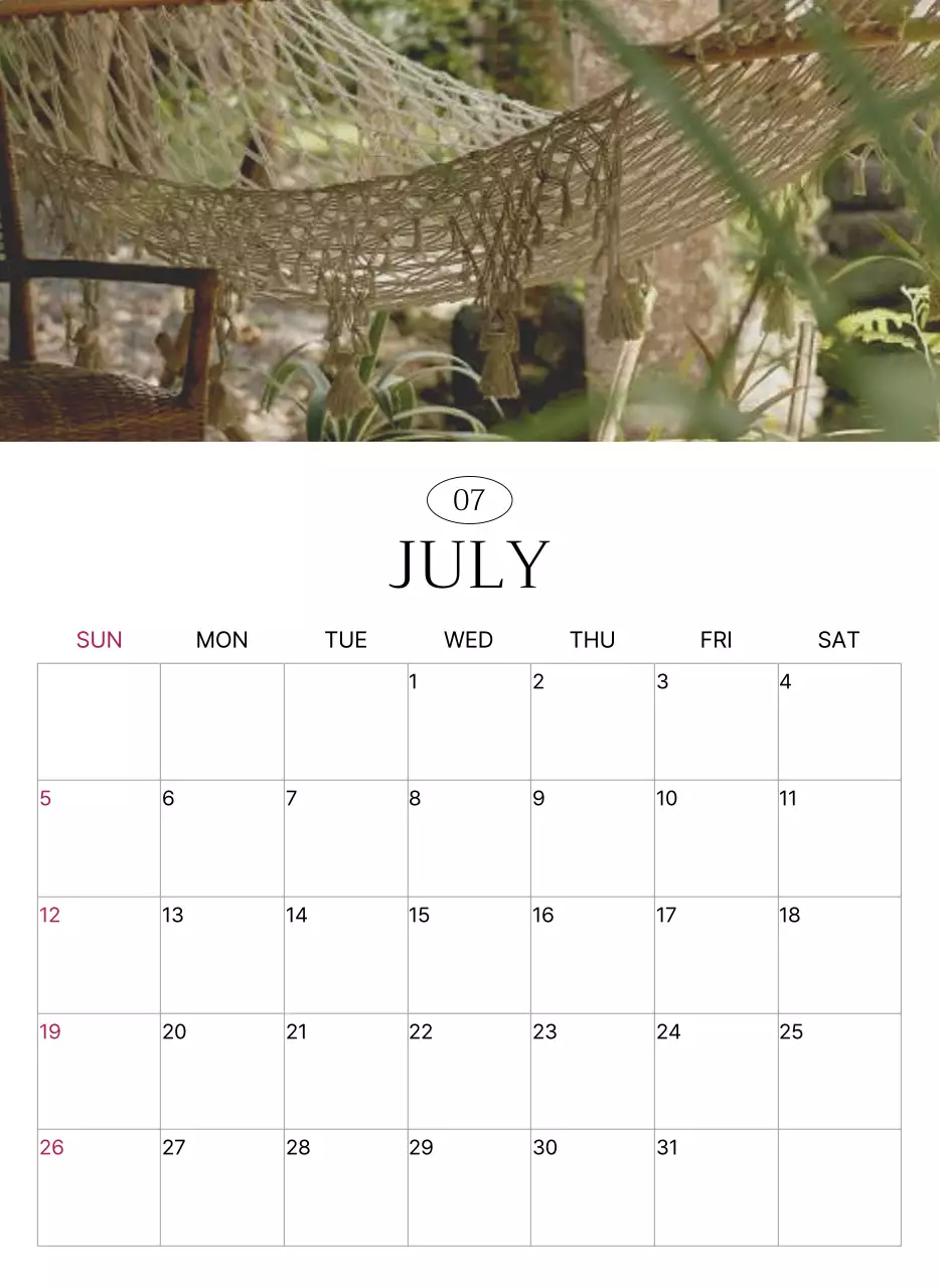 초록 자연 캘린더 달력