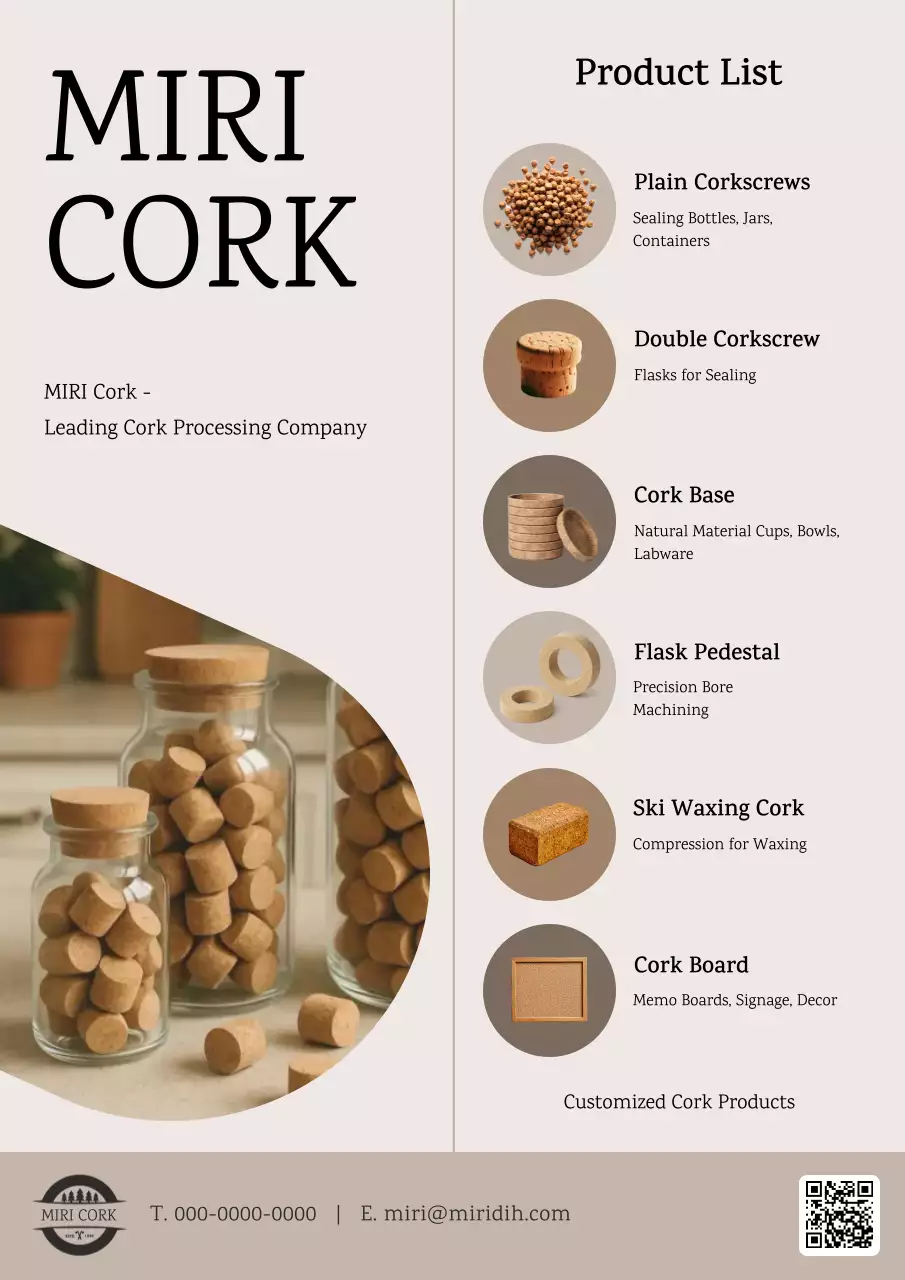 beige modern cork advertisement