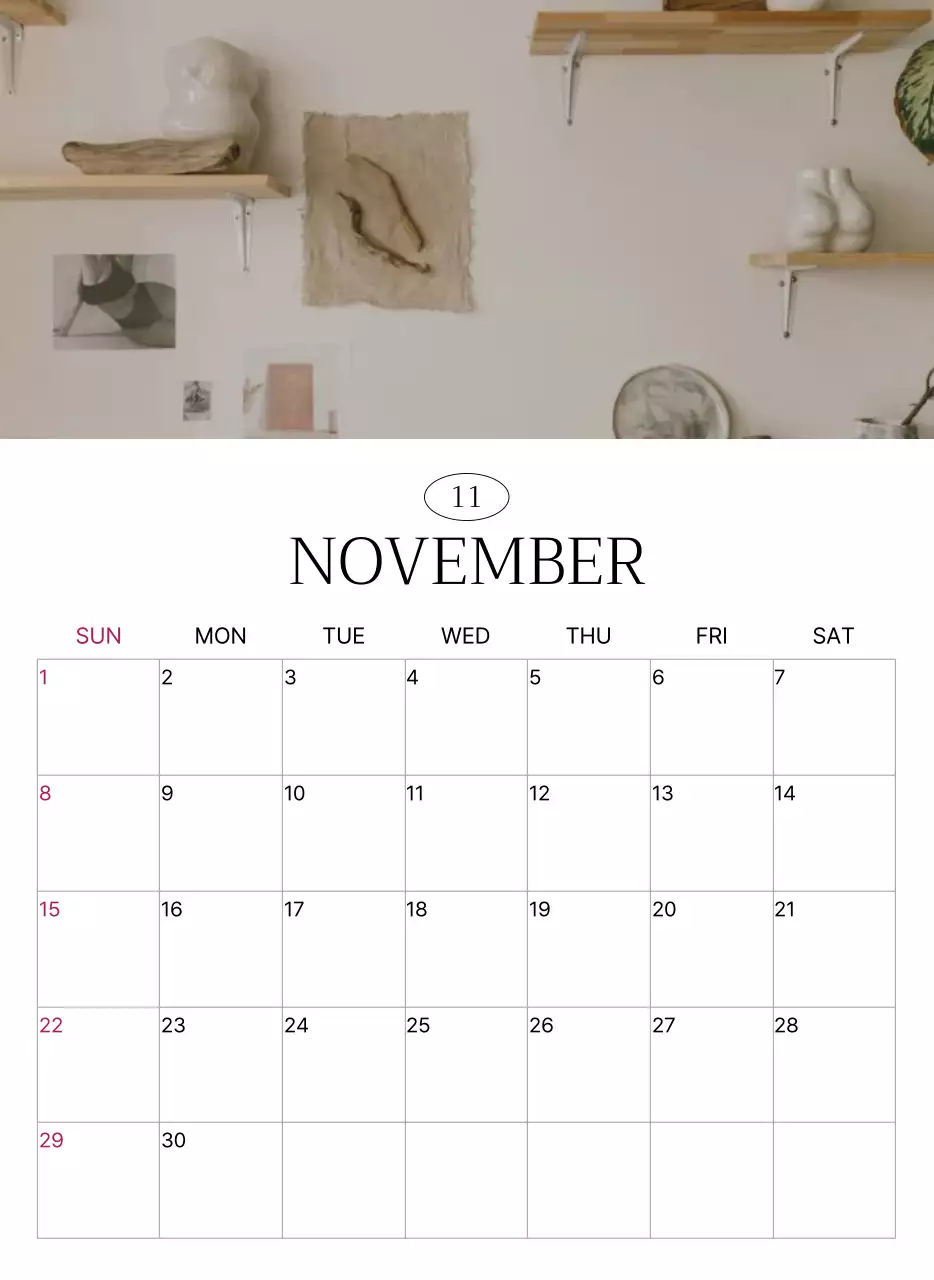 초록 자연 캘린더 달력