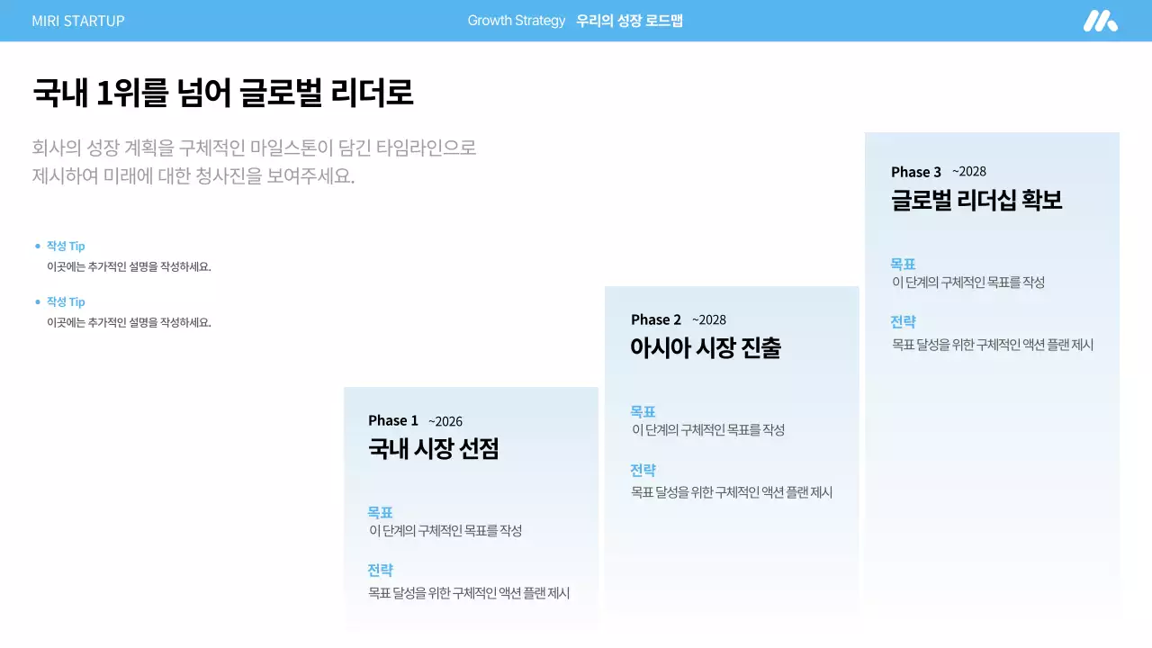 하늘색 모던 스타트업 기획서 IR