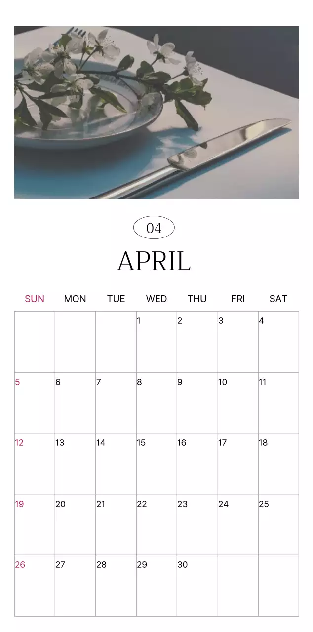 초록 자연 달력 캘린더