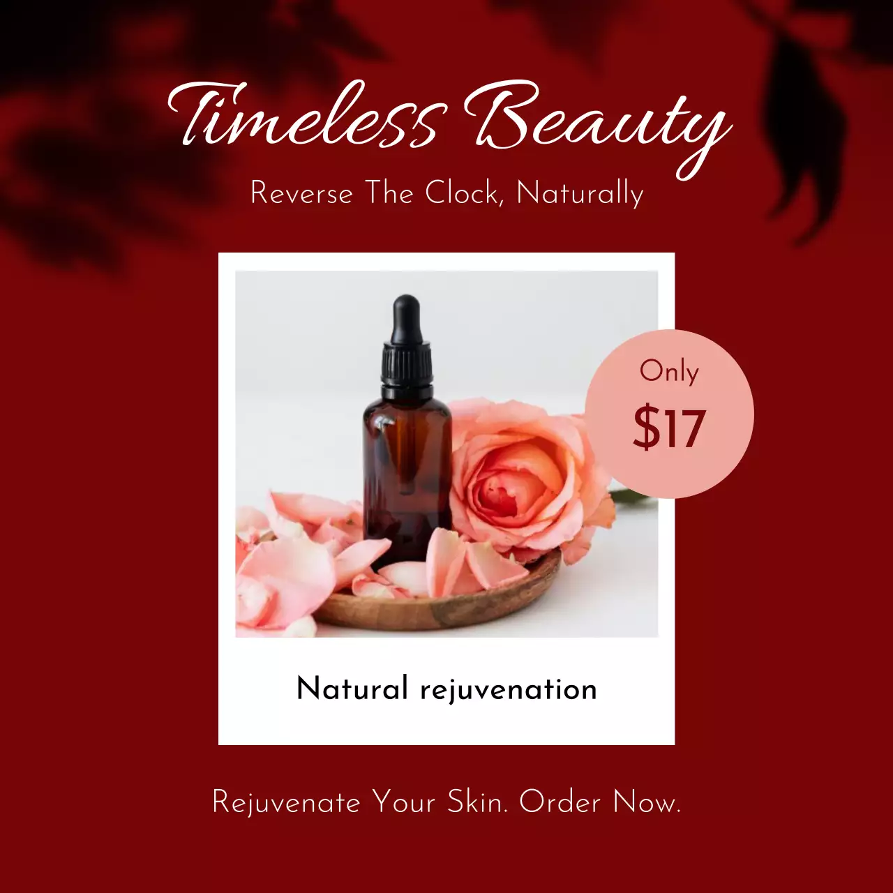 갈색 우아한 스킨케어 광고