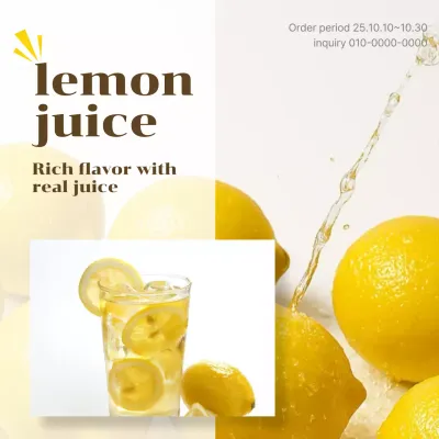 yellow modern beverage advertisement