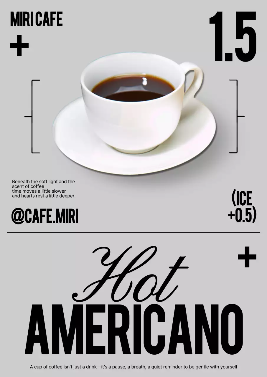 회색 모던 커피 광고