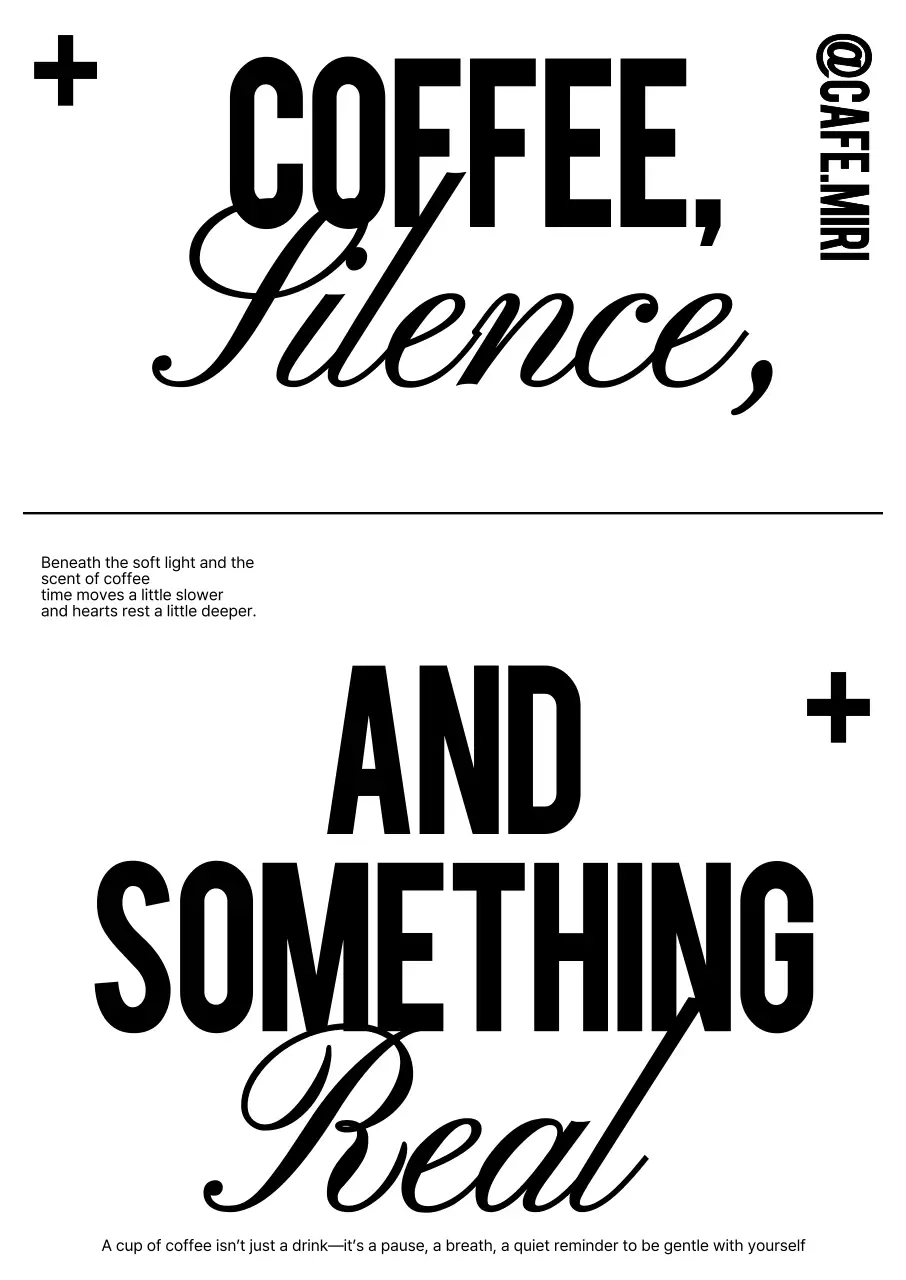 흑백 심플 커피 광고