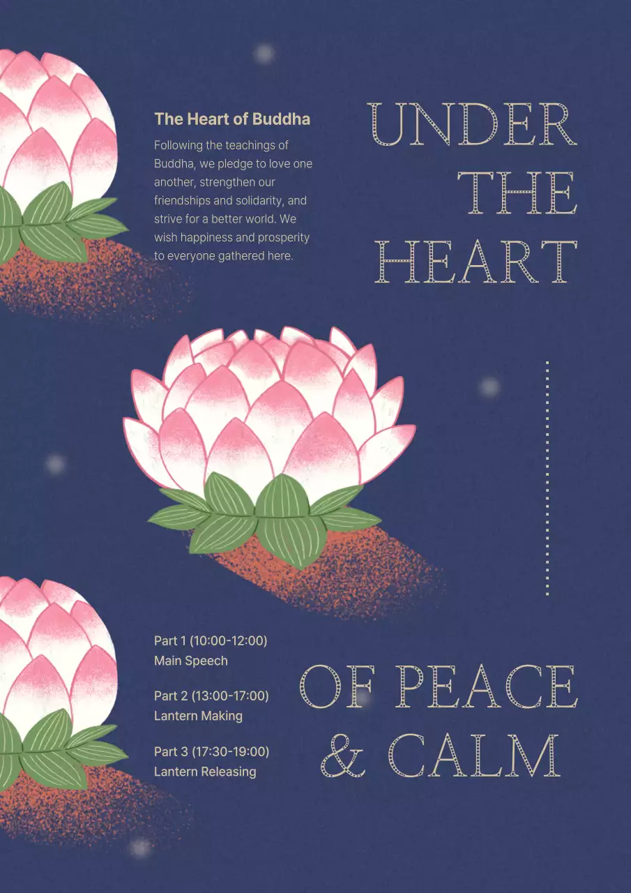 Navy Traditional Buddhist Peace Event Poster