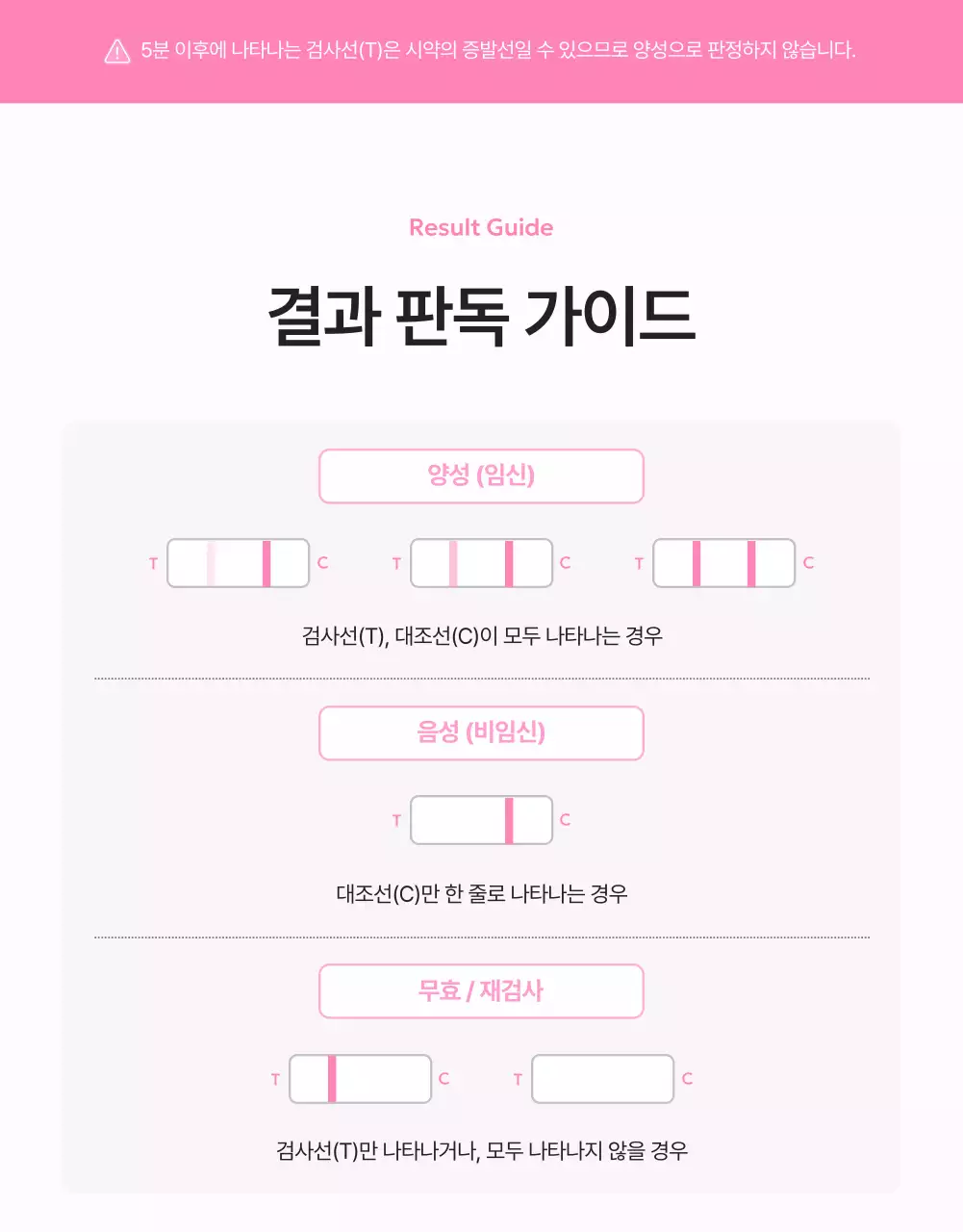 핑크 모던 임신 테스트기 광고