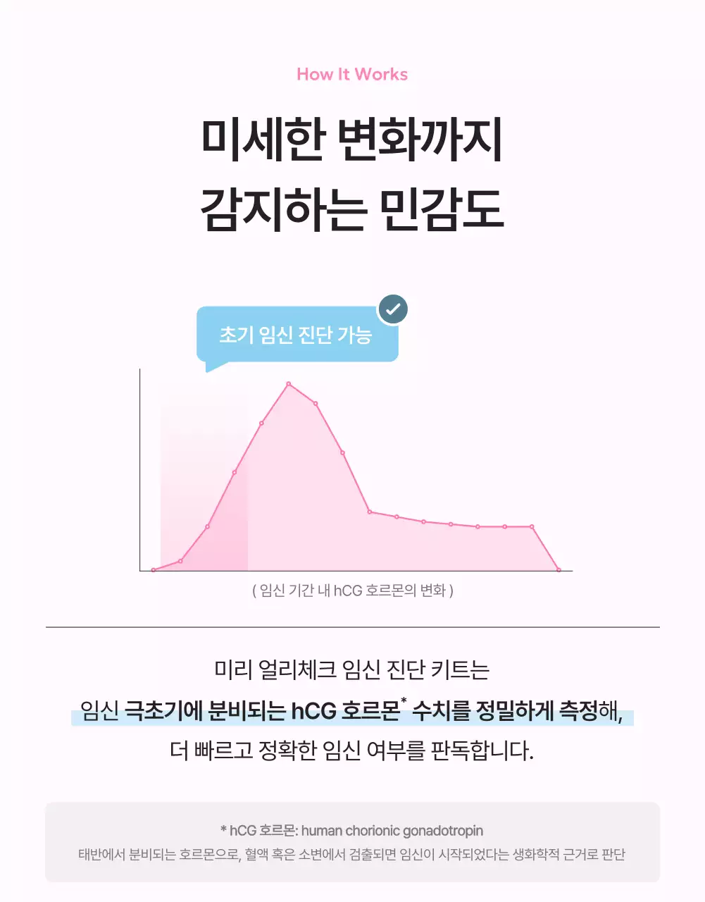 핑크 모던 임신 테스트기 광고