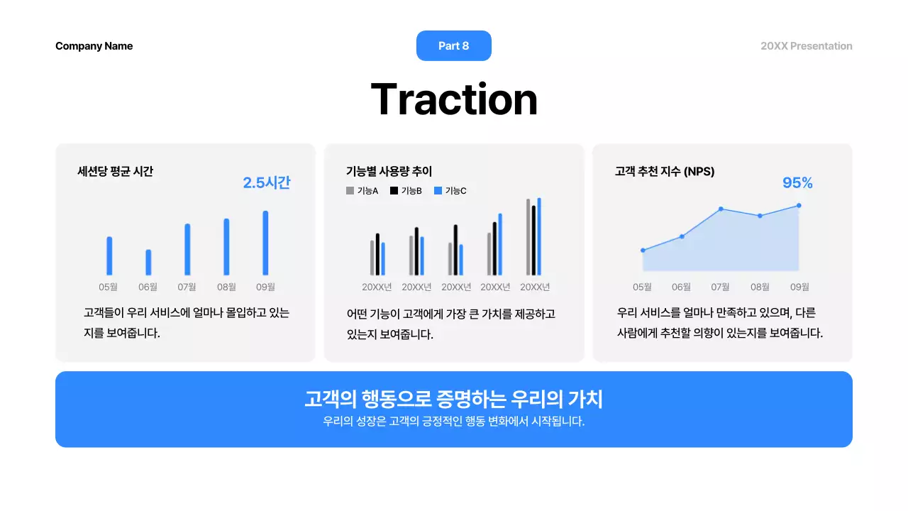 파랑 모던 프레젠테이션 안내
