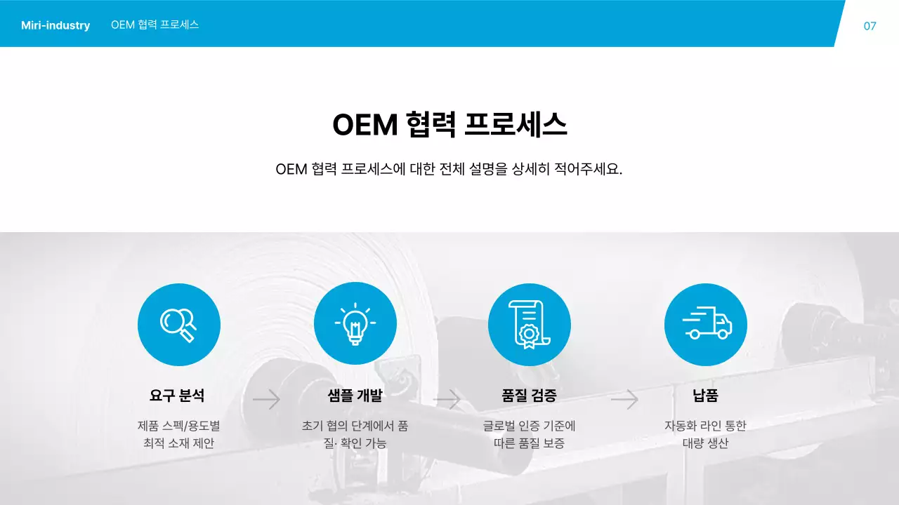 파랑 모던 의료 제품 소개