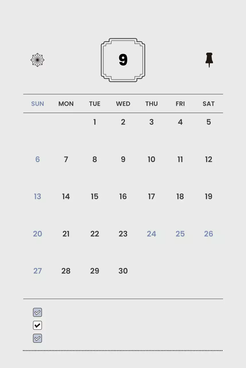 흰색 미니멀 연간 계획