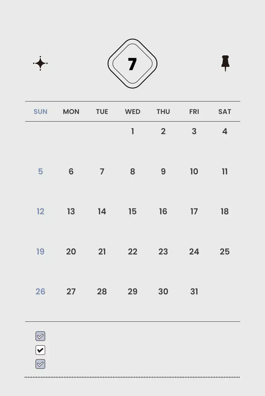 흰색 미니멀 연간 계획