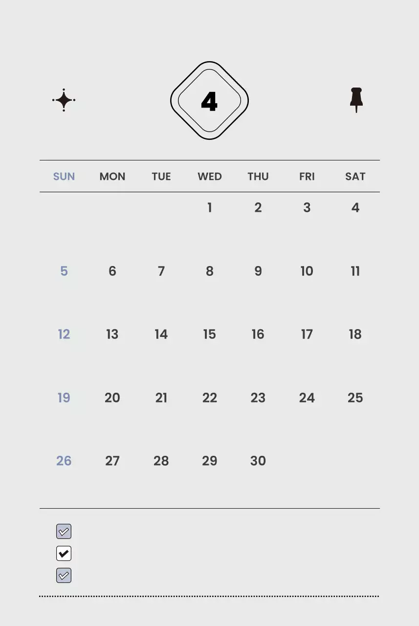 흰색 미니멀 연간 계획