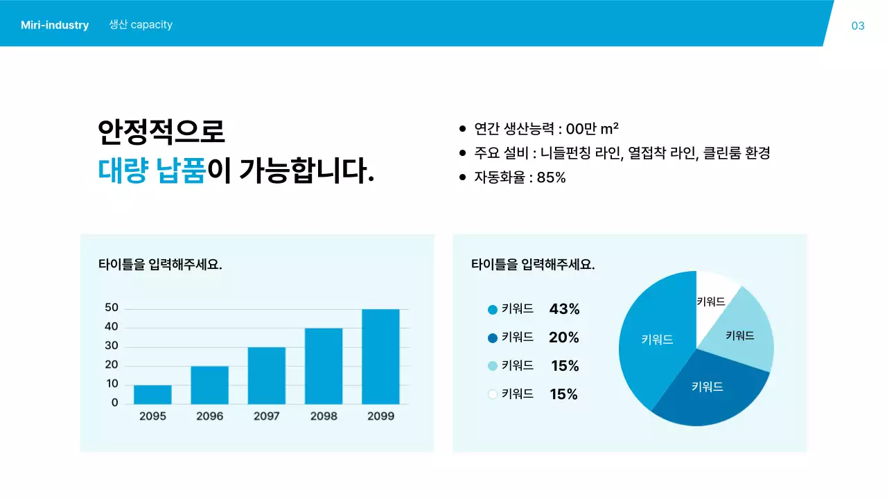 파랑 모던 의료 제품 소개