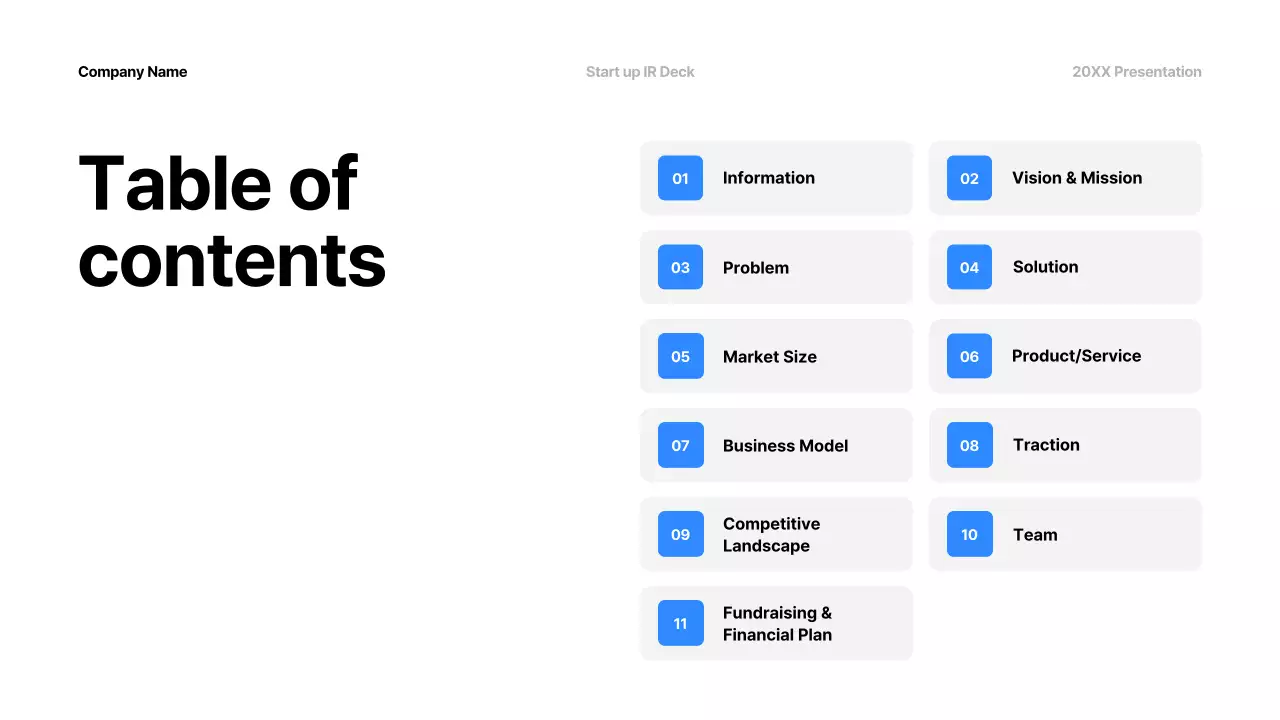파랑 모던 프레젠테이션 안내