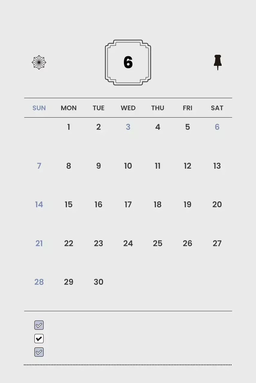 흰색 미니멀 연간 계획