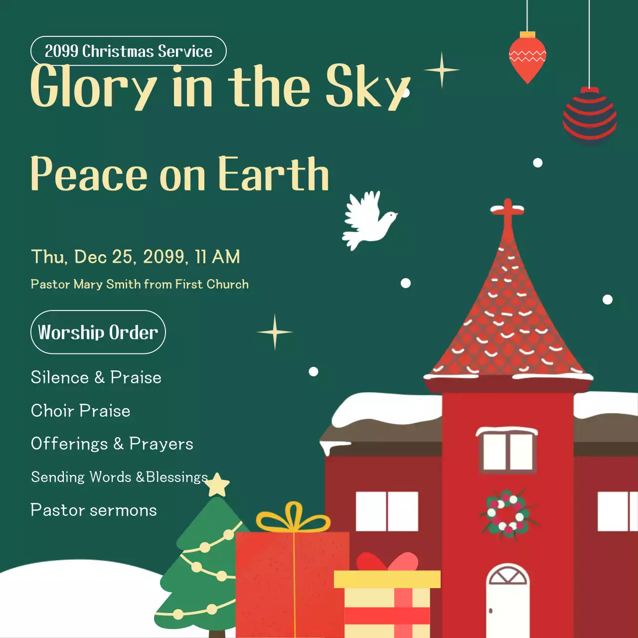 Green Classic Christmas Service Guide