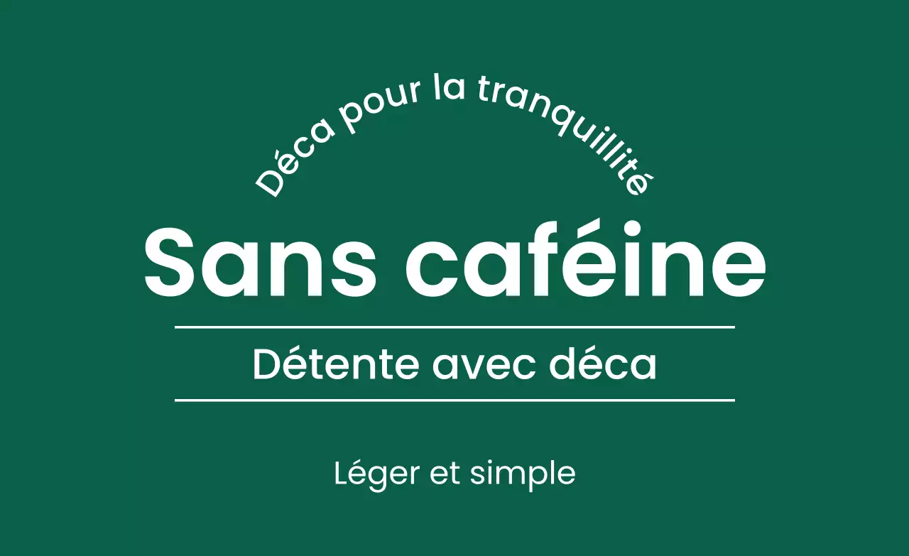 Publicité pour une boisson verte minimaliste