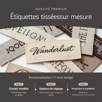 Publicité simple et personnalisée beige