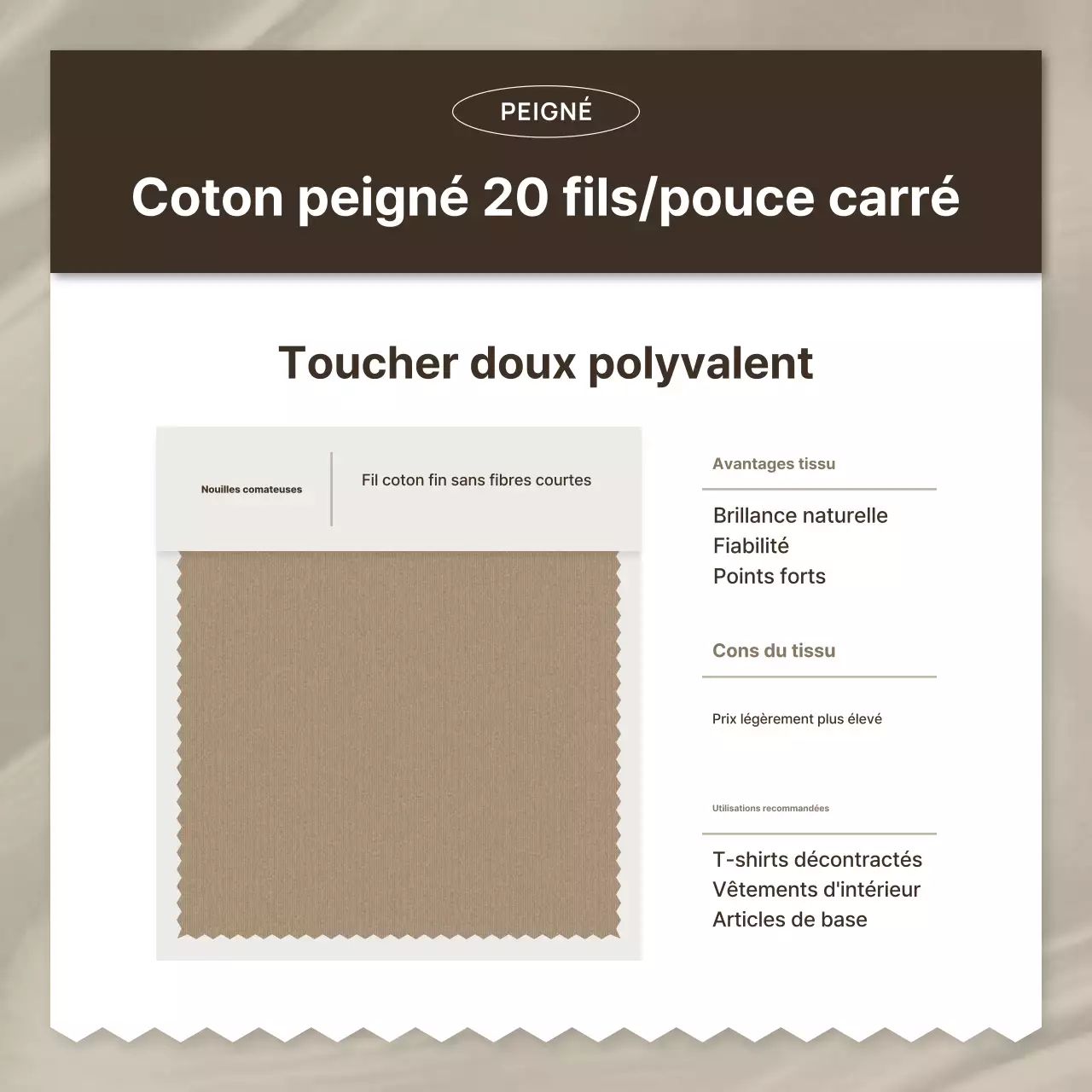 Publicité de mode simple et beige