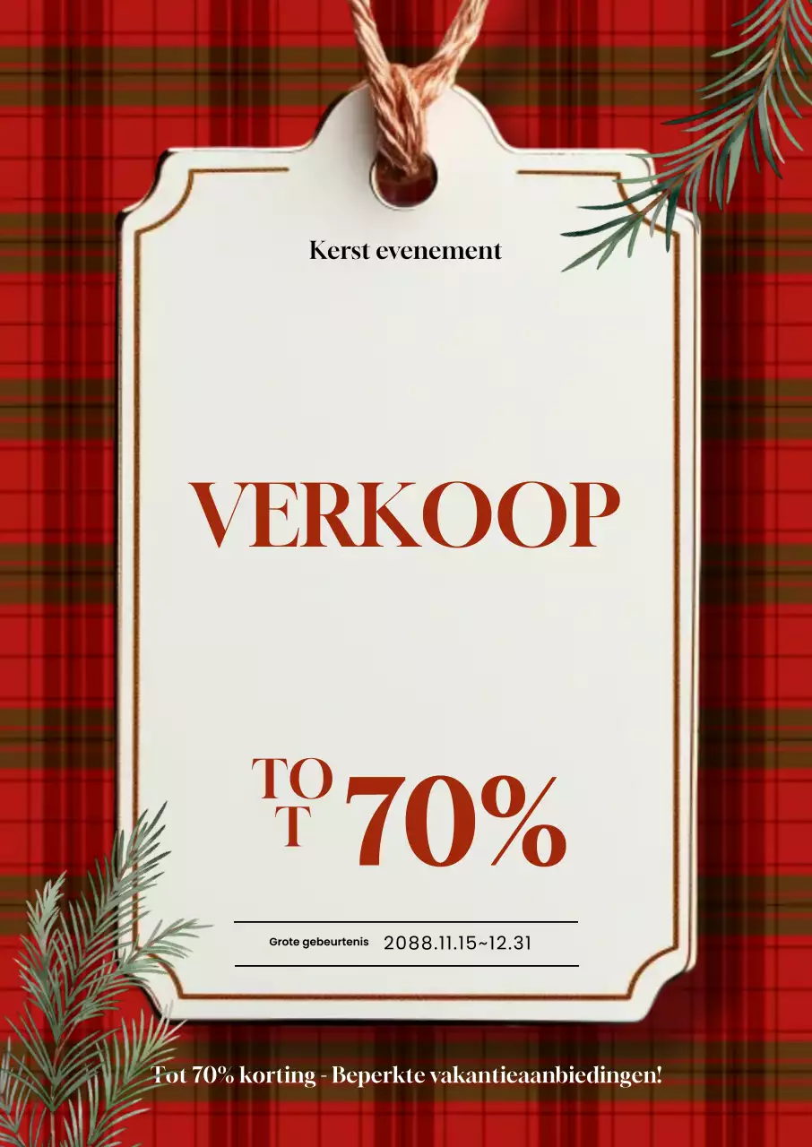 Rode Klassieke Kerstuitverkoop