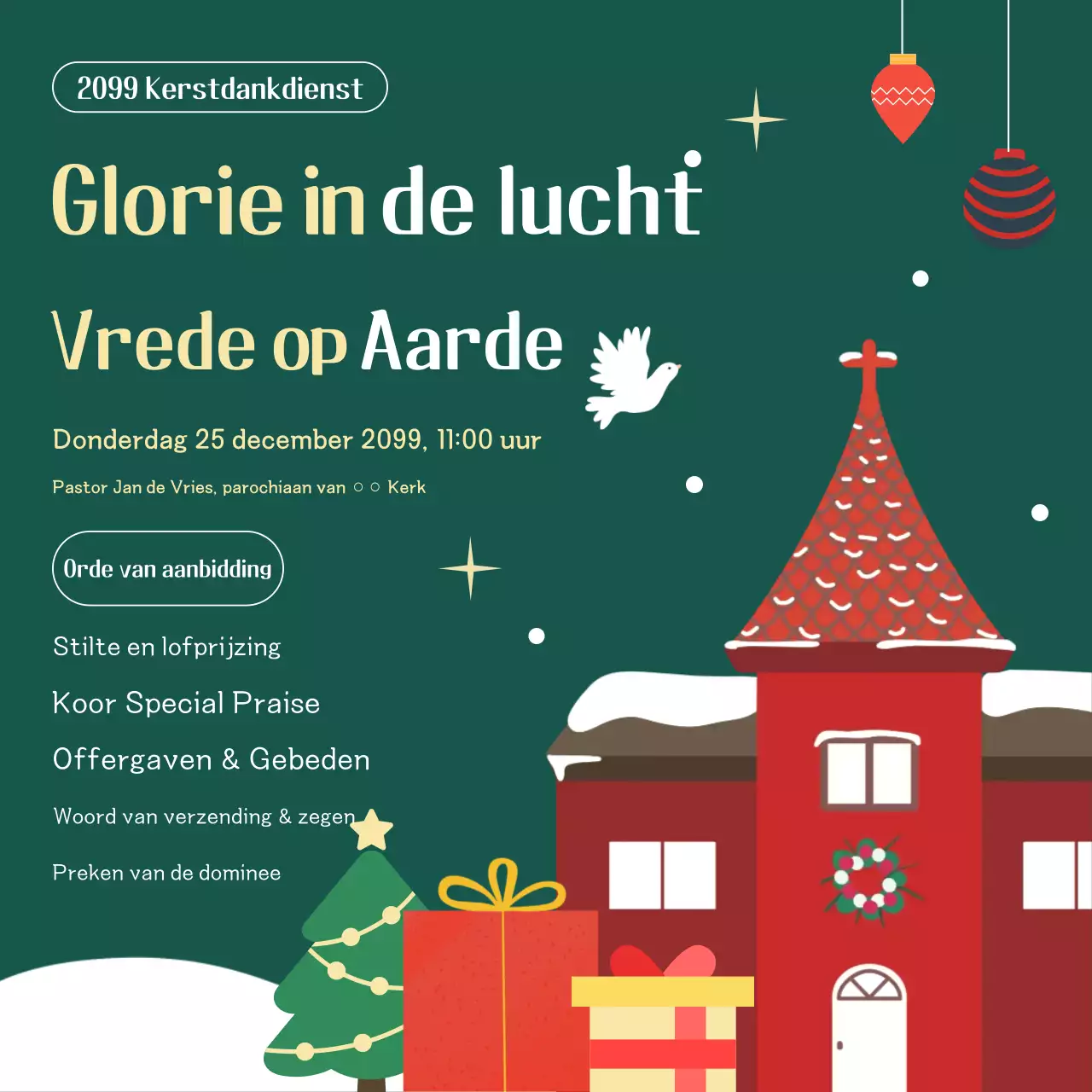 Groene Klassieke Kerstdienstgids