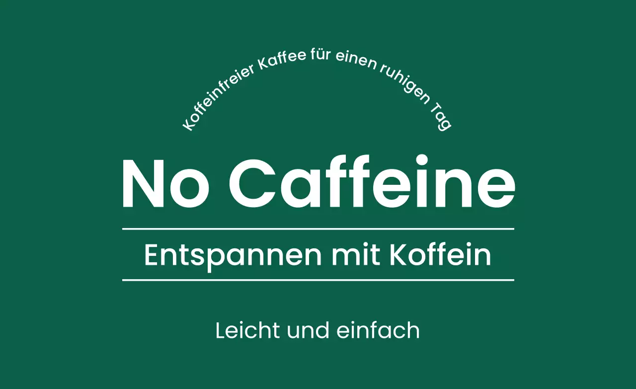 Grüne minimalistische Getränkewerbung