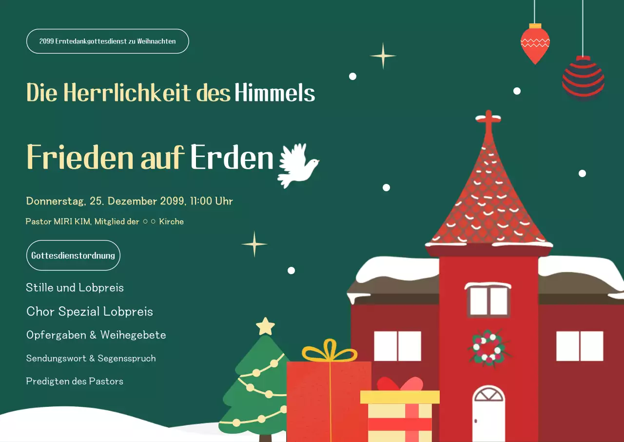 Leitfaden zum Green Classic Weihnachtsgottesdienst
