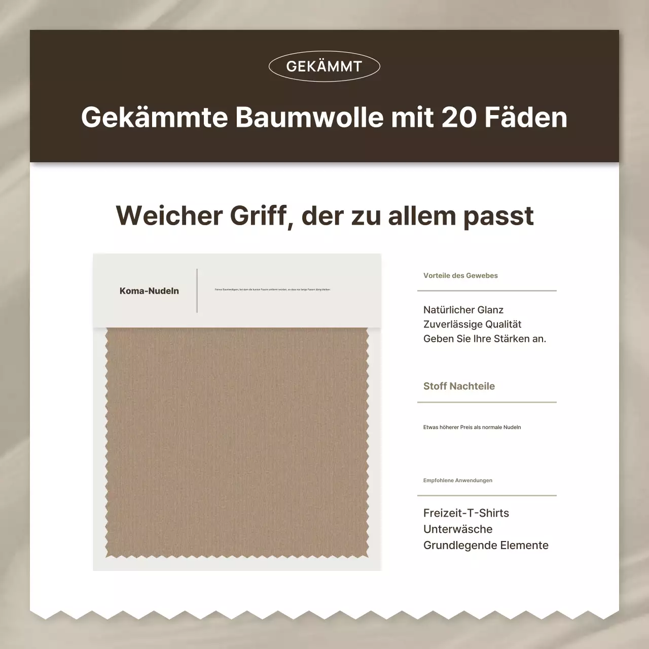 Beige Simple Fashion Werbung