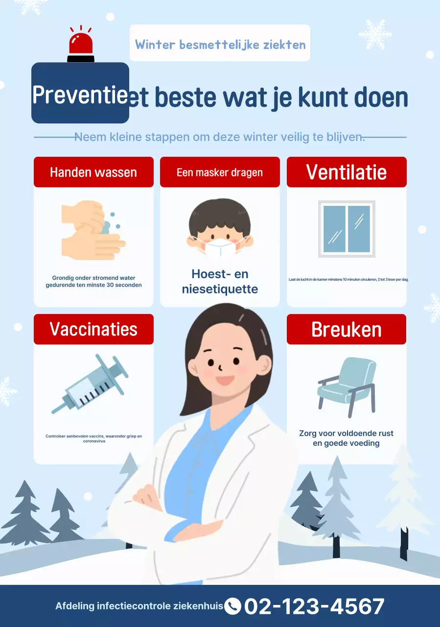 Sky Blue Clean Richtlijnen voor preventie van infectieziekten