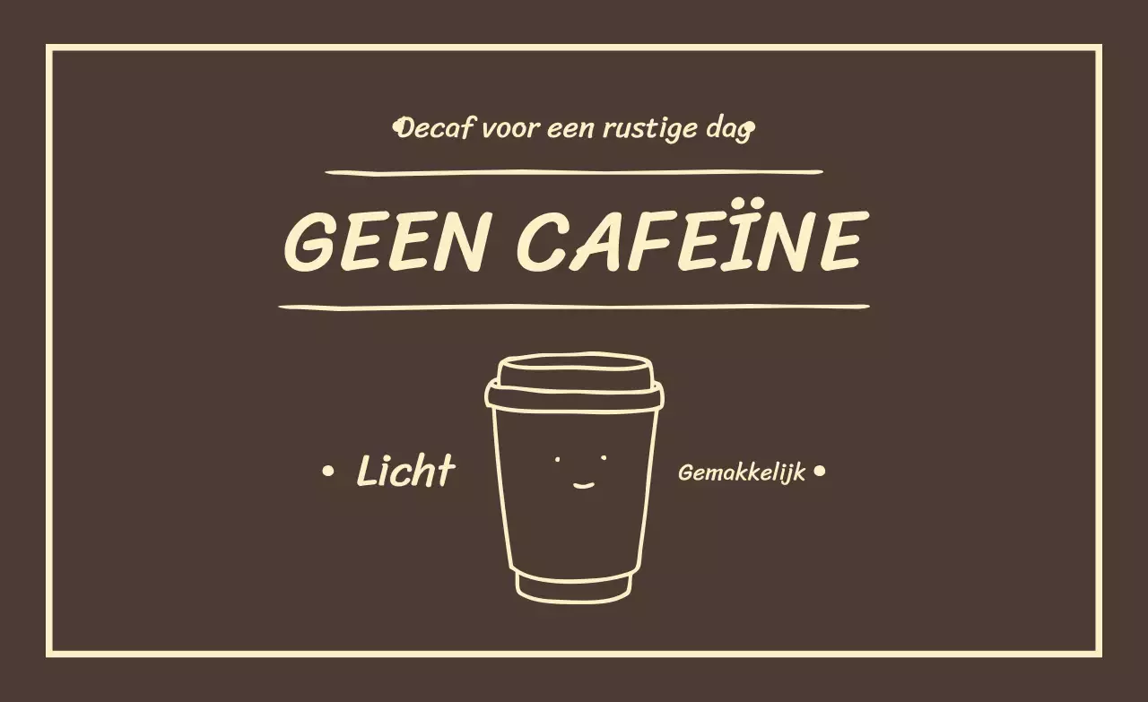 Bruine Simpele Decaf Advertentie