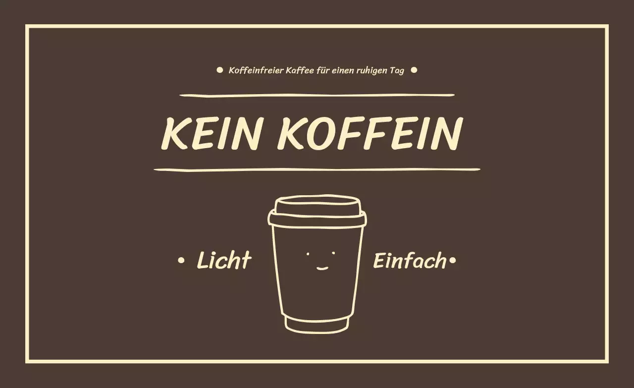 Brown Simple Decaf-Anzeige