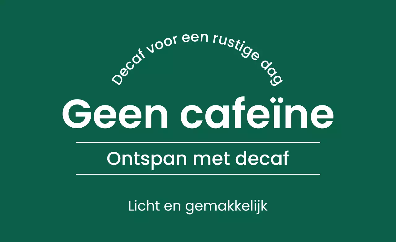 Groene minimalistische drankadvertentie