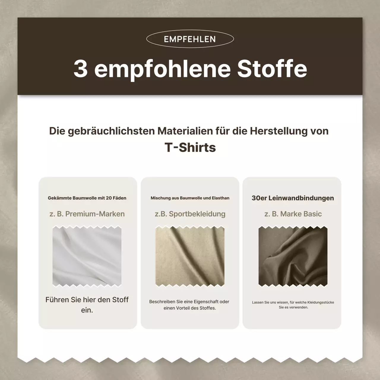 Beige Simple Fashion Werbung