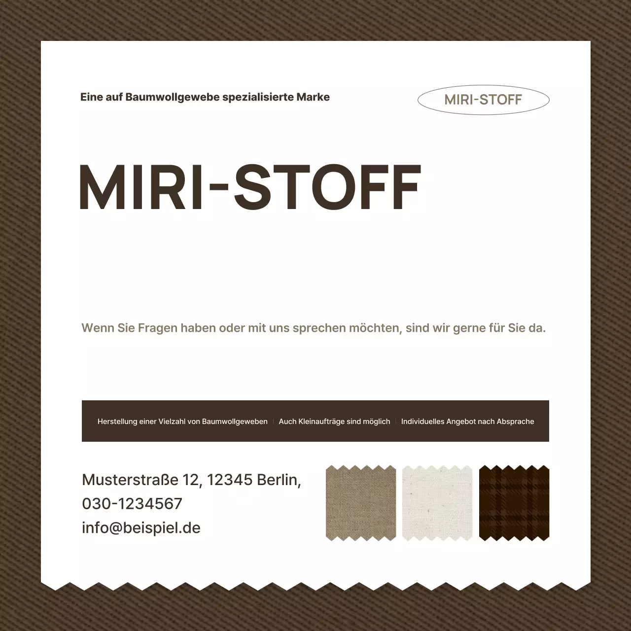 Beige Simple Fashion Werbung