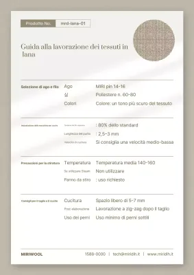 Guida tessile beige ordinata