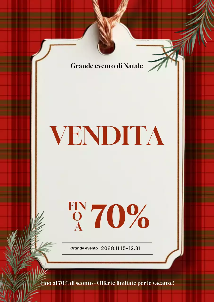 Saldi di Natale classici rossi