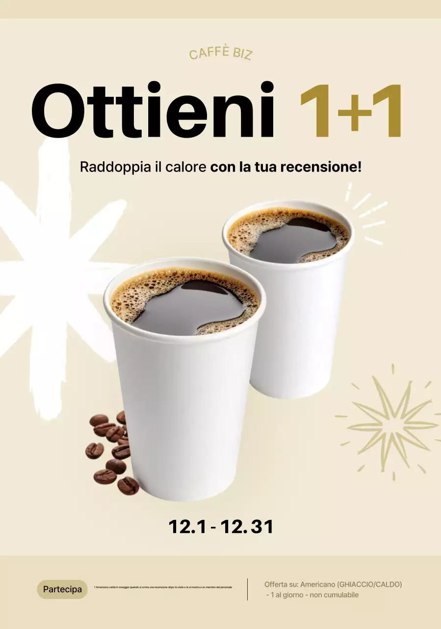Evento di revisione del caffè moderno Beige