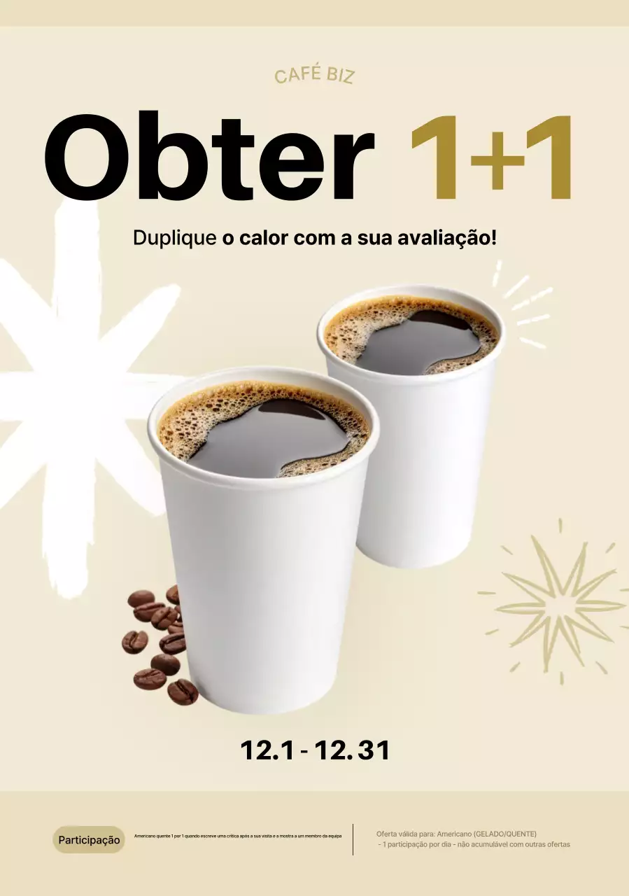Evento de análise do Beige Modern Coffee