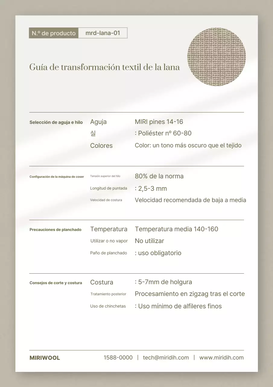 Guía textil beige impecable