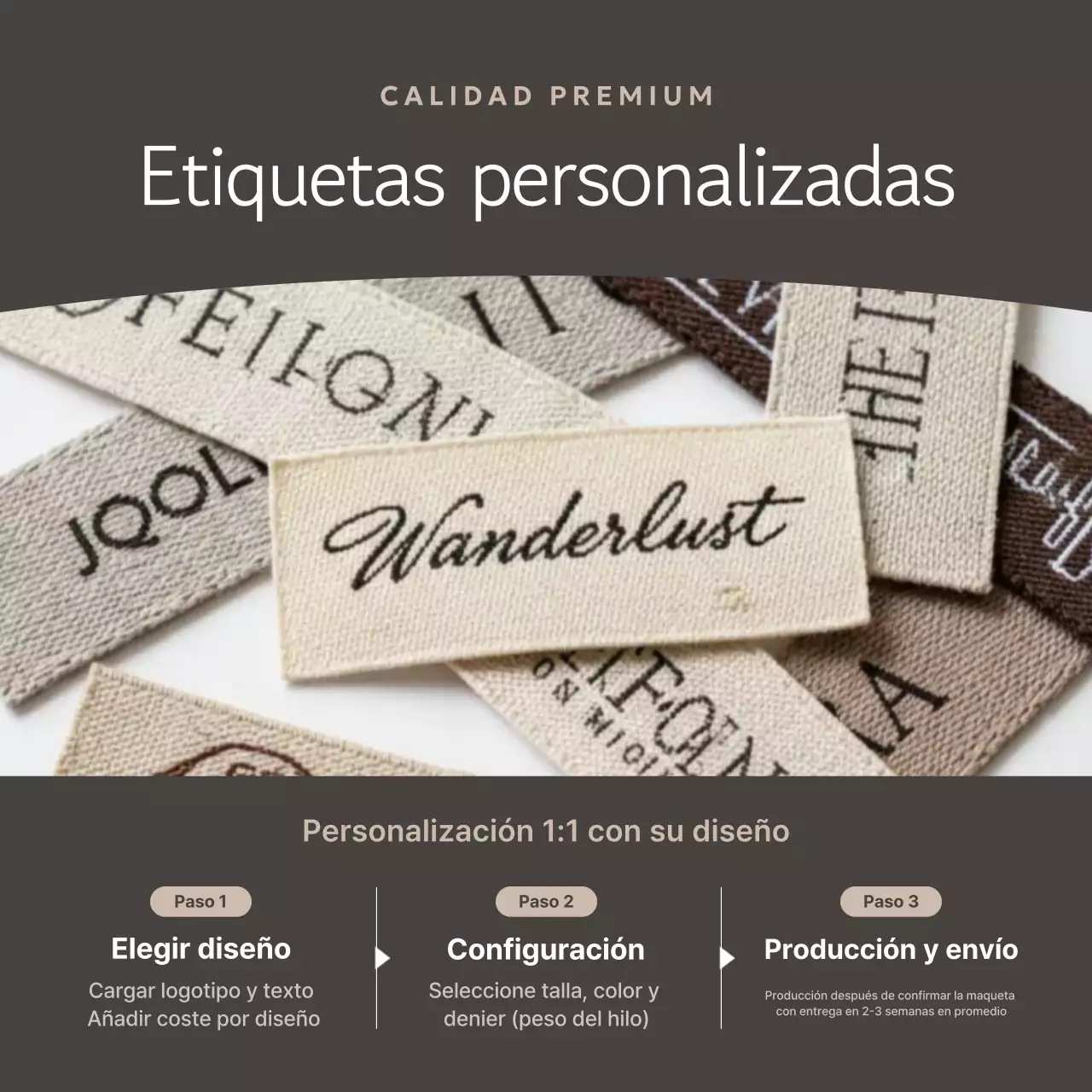 Anuncio personalizado simple en beige