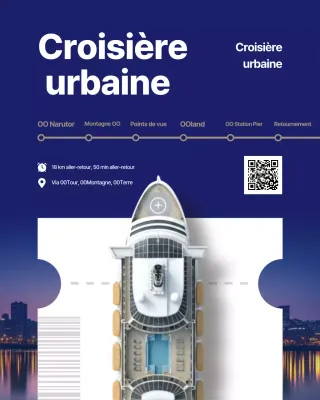 Publicité de voyage moderne bleu marine