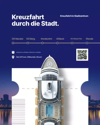 Marineblaue moderne Reiseanzeige