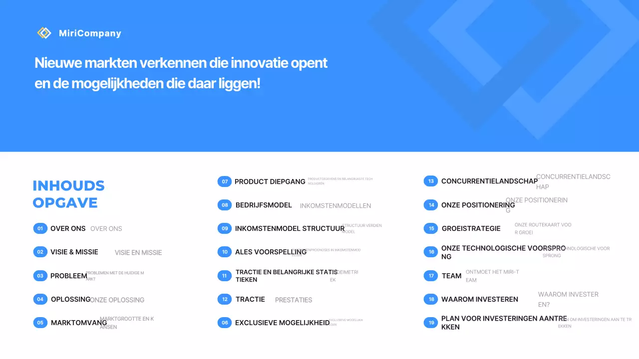 Beschrijving van Blue Modern Startup