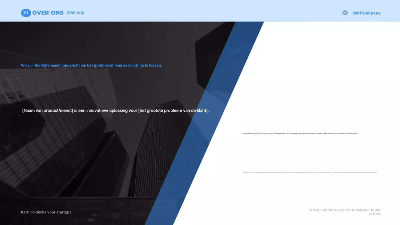 Beschrijving van Blue Modern Startup