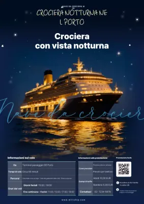 Pubblicità di viaggio moderna blu navy