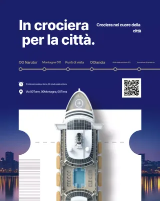 Pubblicità di viaggio moderna blu navy