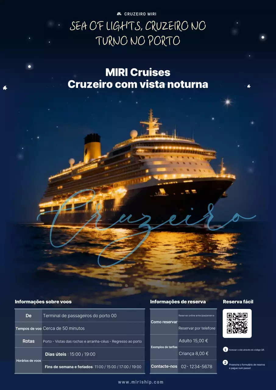 Anúncio de viagem moderno azul marinho