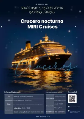 Anuncio de viaje moderno en azul marino